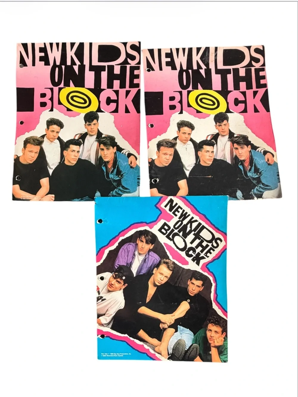 Vintage New Kids on the Block Set of Folders and Binder